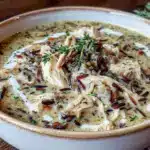 creamy chicken and wild rice soup - featured image