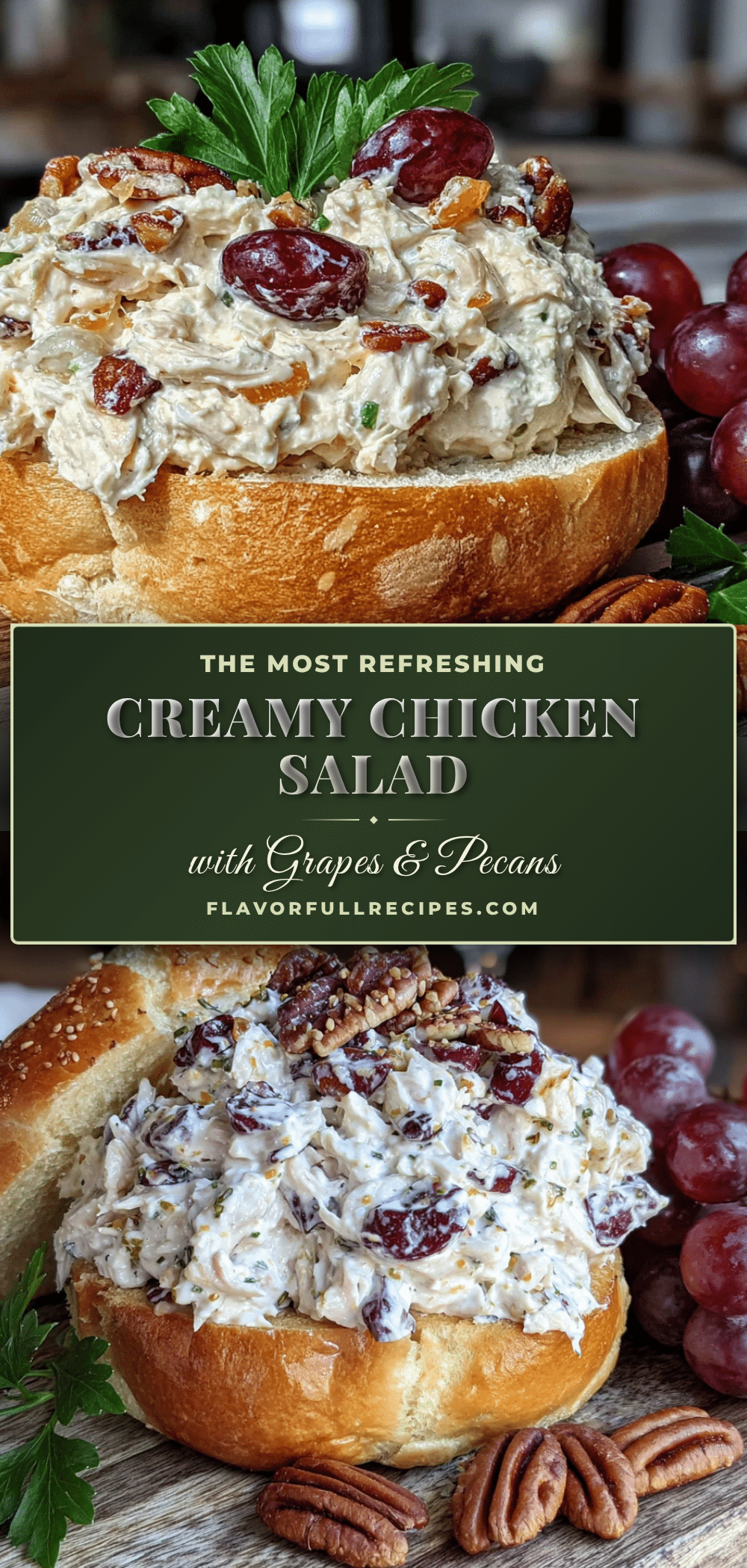creamy chicken salad with grapes and pecans recipe