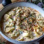 creamy chicken tortellini soup - featured image