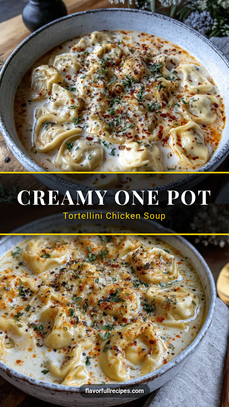 creamy chicken tortellini soup recipe