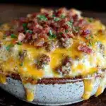 creamy crockpot cheeseburger potato soup - featured image