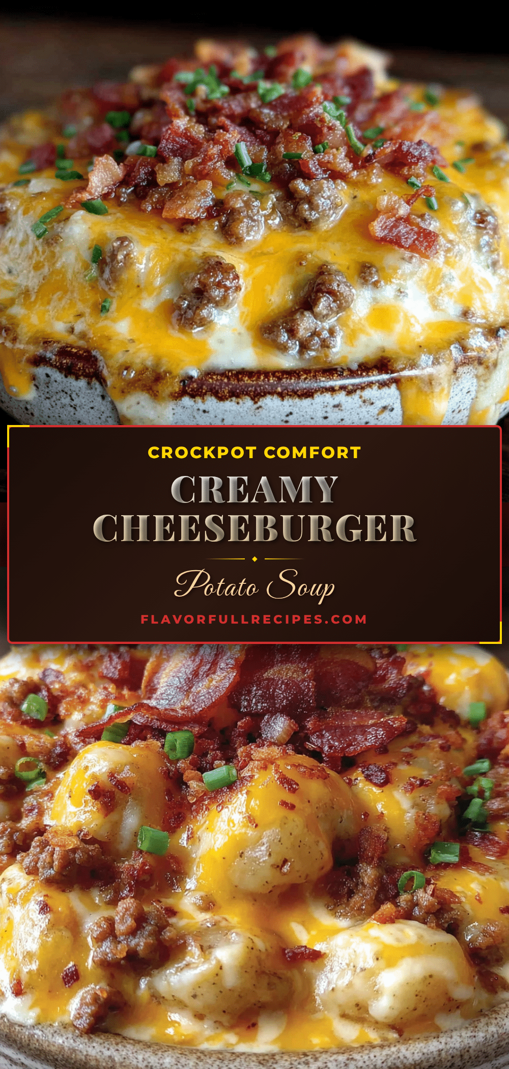 creamy crockpot cheeseburger potato soup recipe