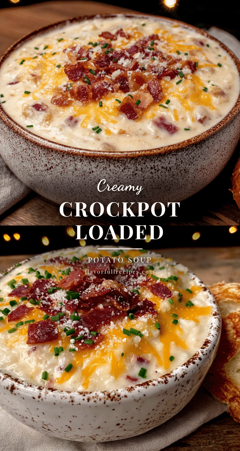 creamy crockpot loaded potato soup recipe