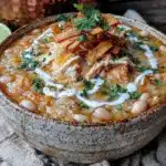 creamy crockpot white chicken chili - featured image