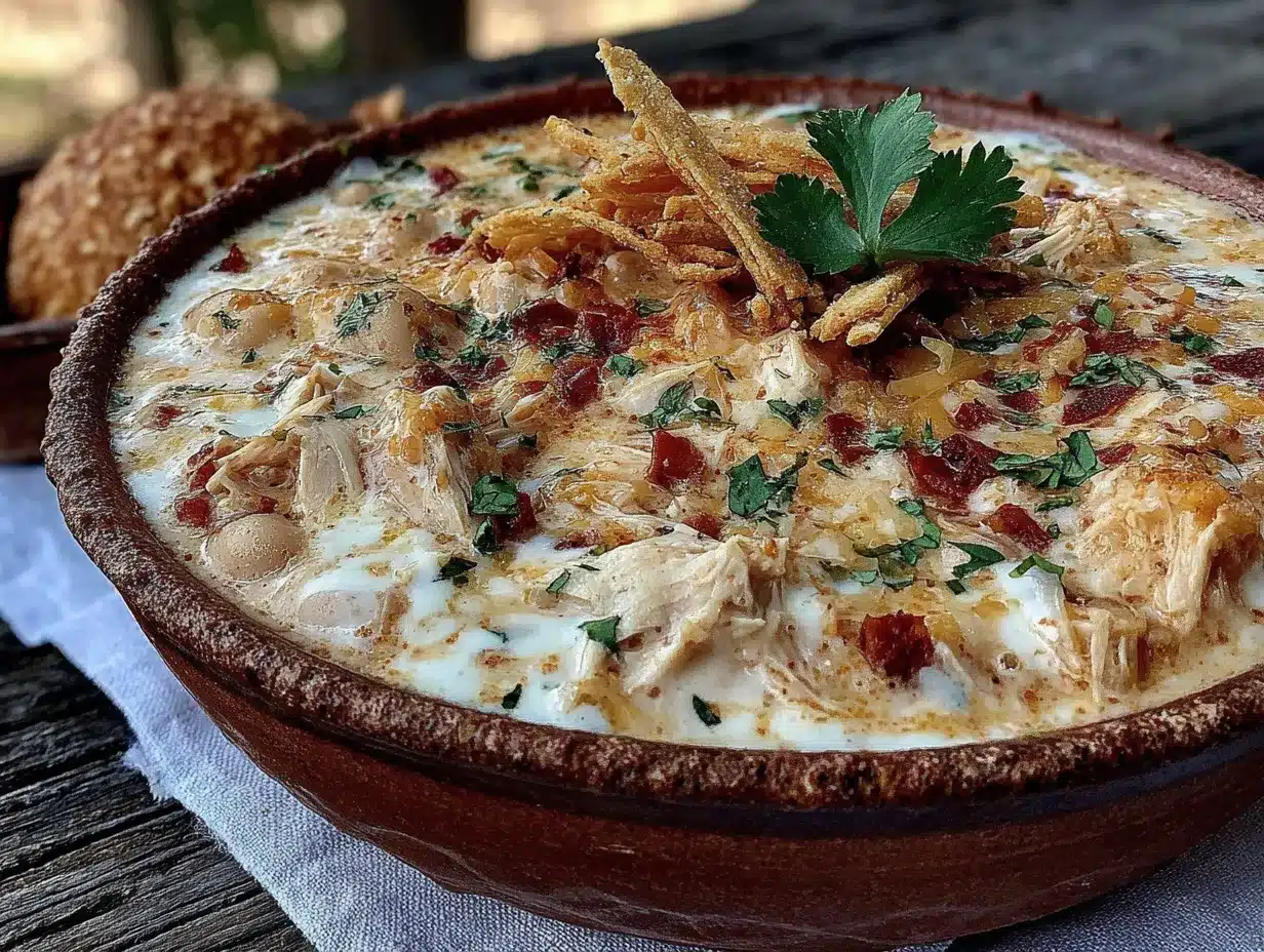 creamy crockpot white chicken chili preparation steps