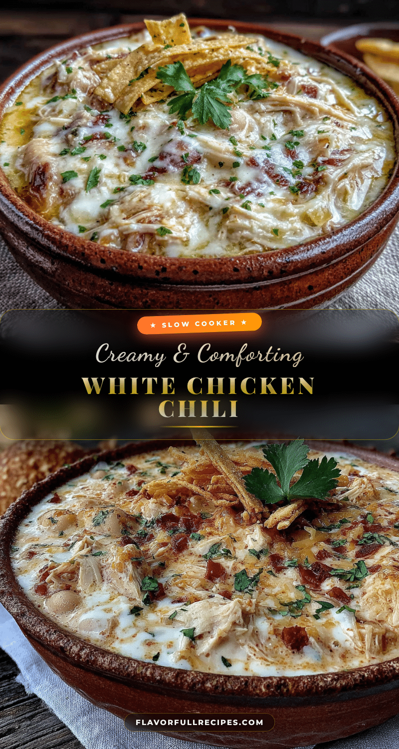 creamy crockpot white chicken chili recipe