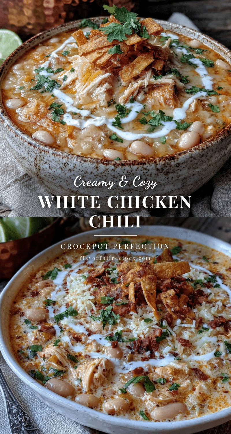 creamy crockpot white chicken chili recipe