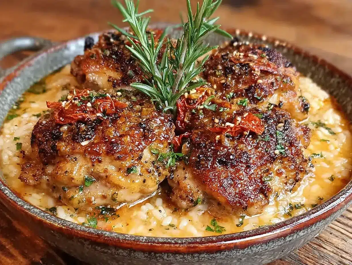 creamy garlic parmesan chicken and rice preparation steps