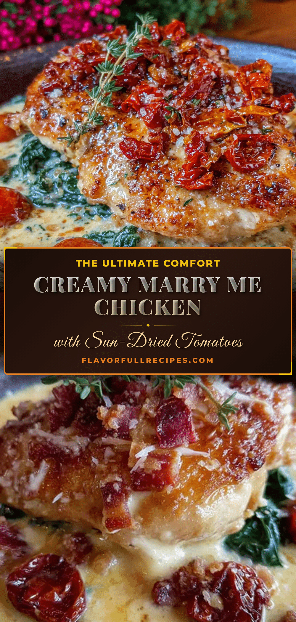 creamy marry me chicken with sun-dried tomatoes recipe
