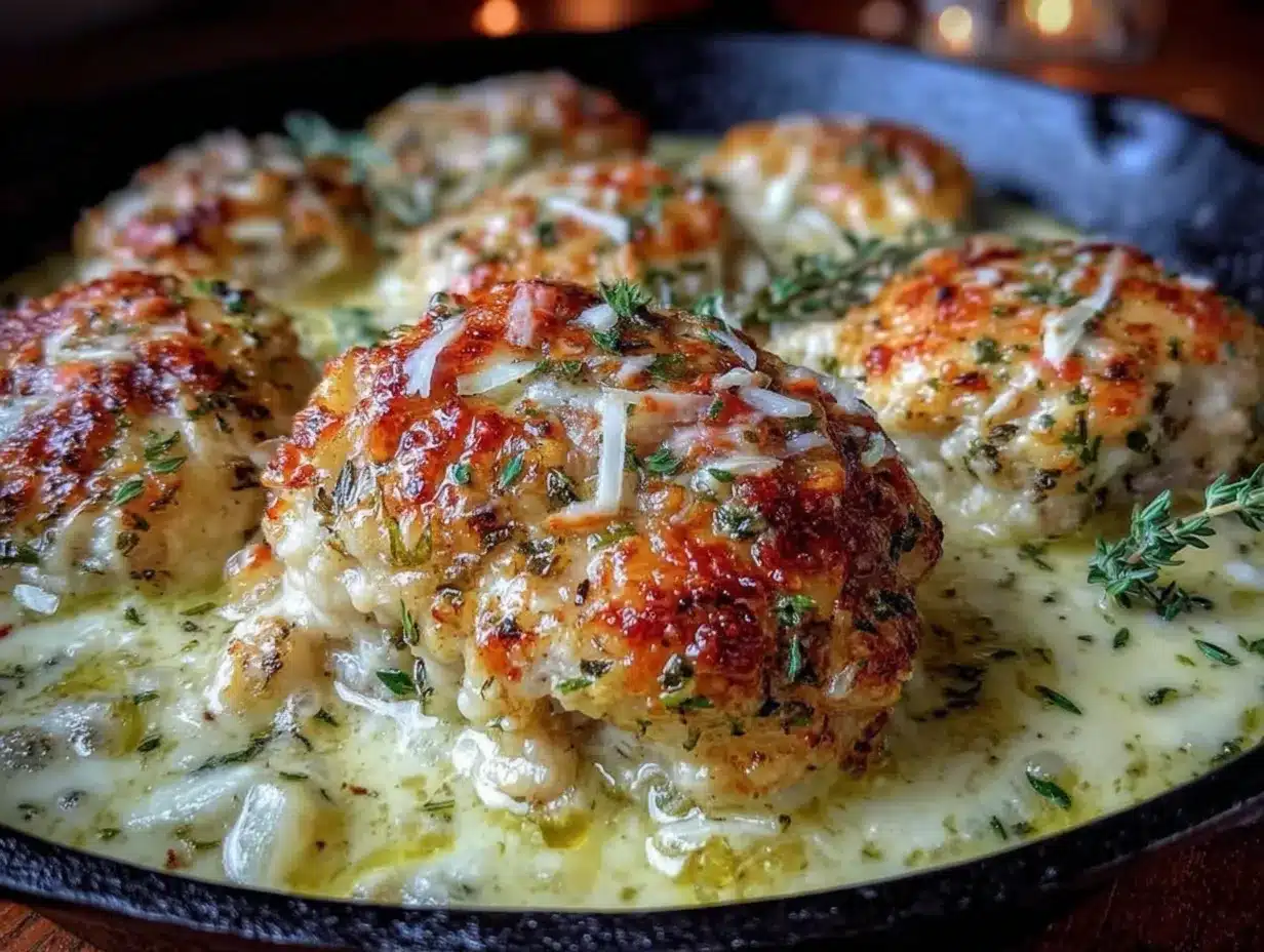 creamy one-pot garlic parmesan chicken thighs preparation steps