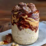 creamy peanut butter cup overnight oats - featured image