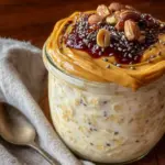 creamy peanut butter overnight oats - featured image