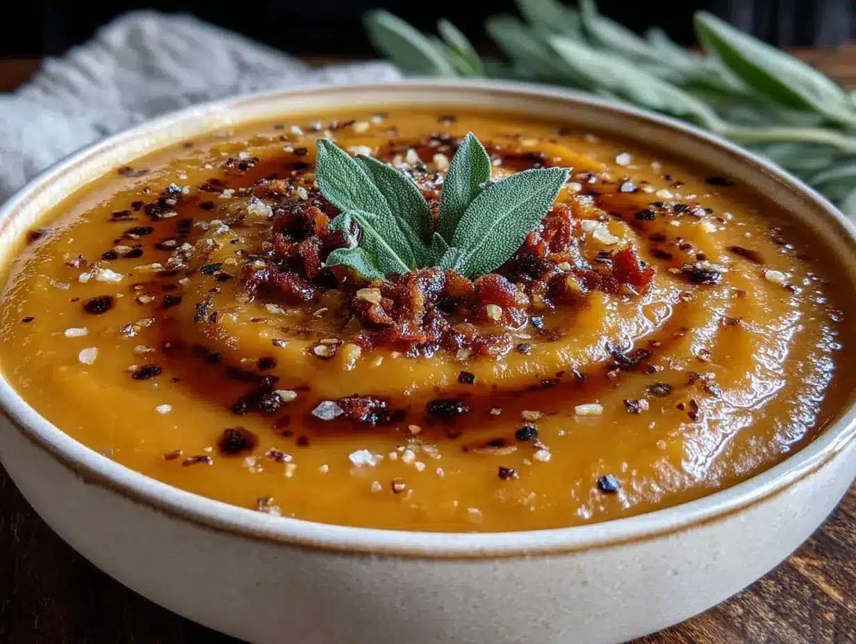 creamy roasted butternut squash soup with brown butter preparation steps