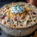 creamy slow cooker white chicken chili - featured image