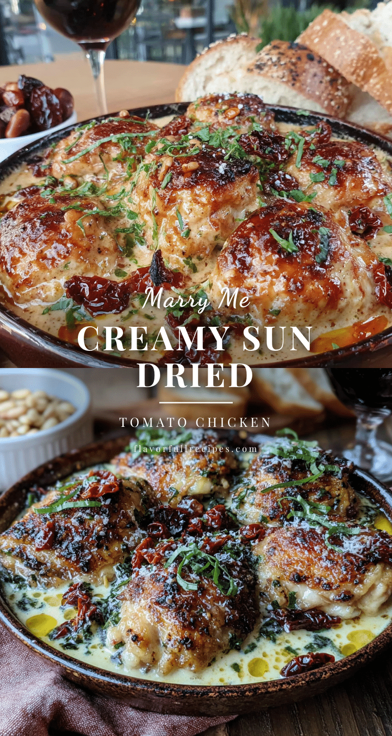 creamy sun dried tomato marry me chicken recipe
