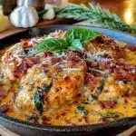 creamy tuscan chicken skillet - featured image