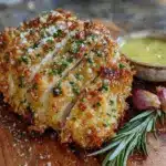 crispy air fryer chicken breast with garlic herb rub - featured image