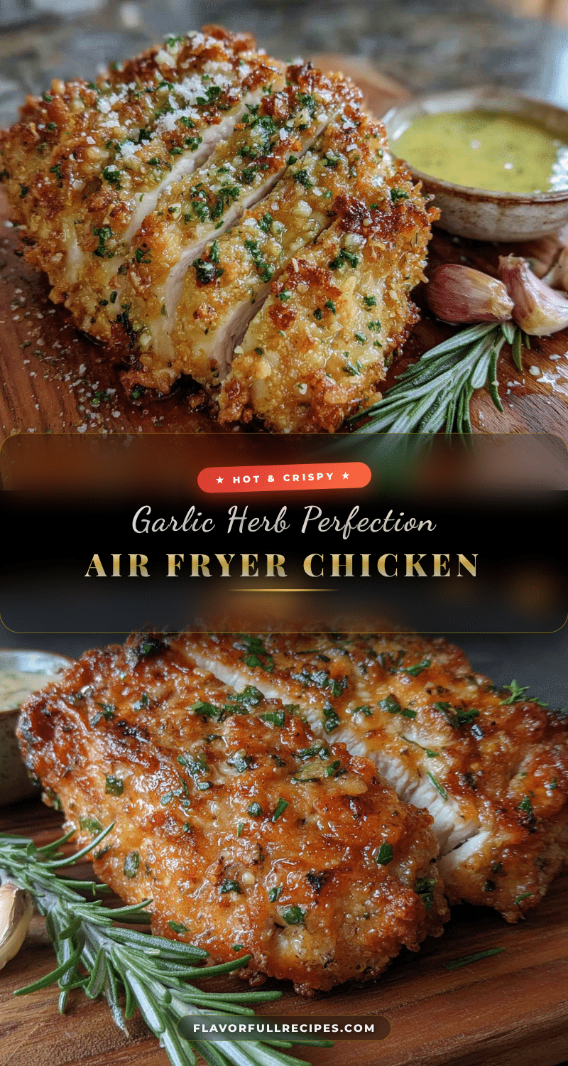 crispy air fryer chicken breast with garlic herb rub recipe