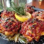 crispy baked parmesan chicken thighs - featured image