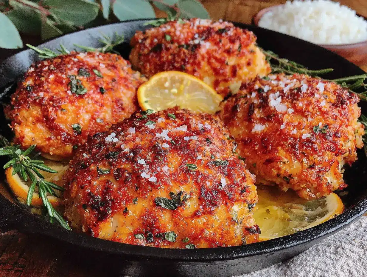 crispy baked parmesan chicken thighs preparation steps
