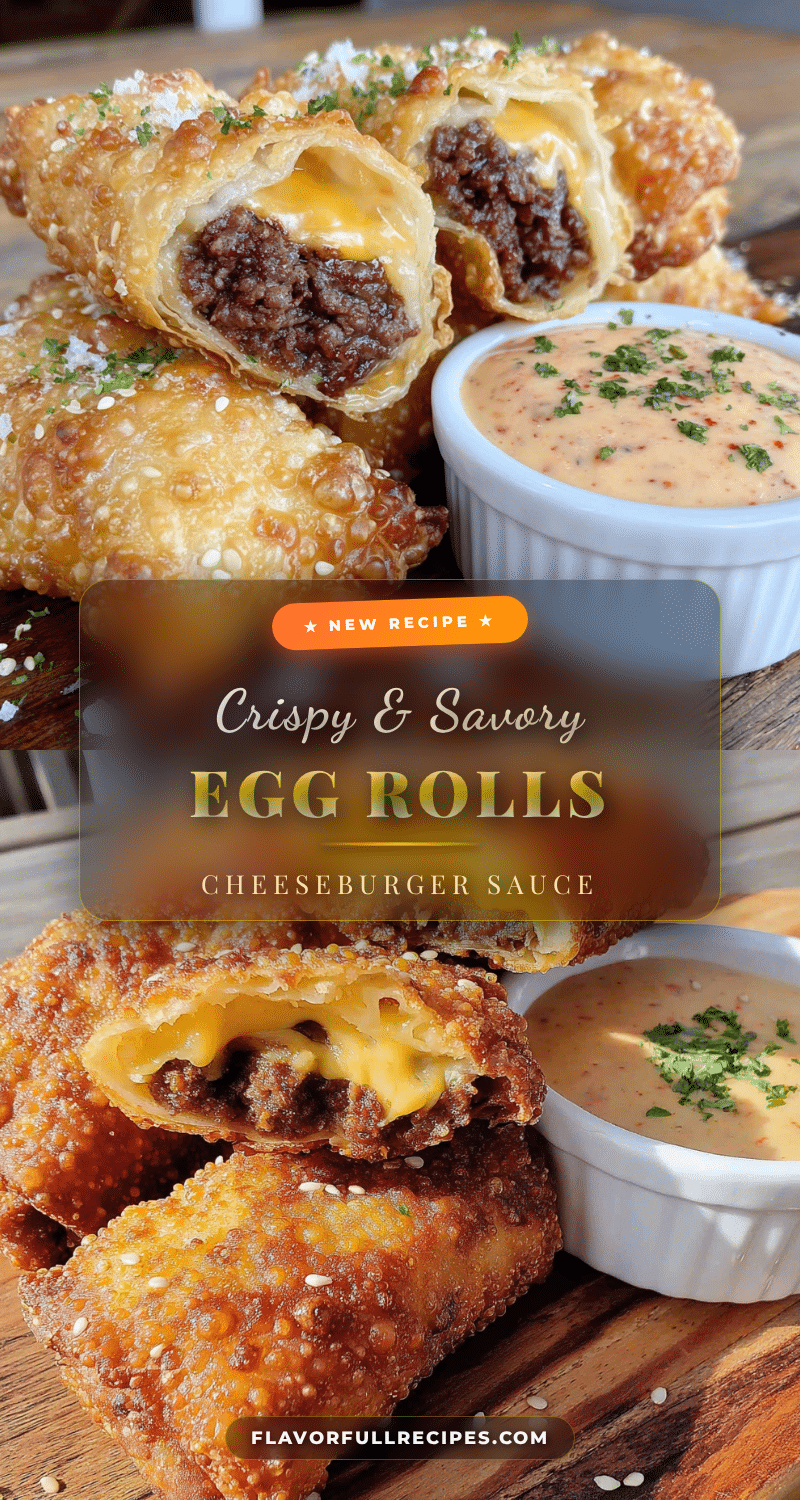 crispy cheeseburger egg rolls recipe