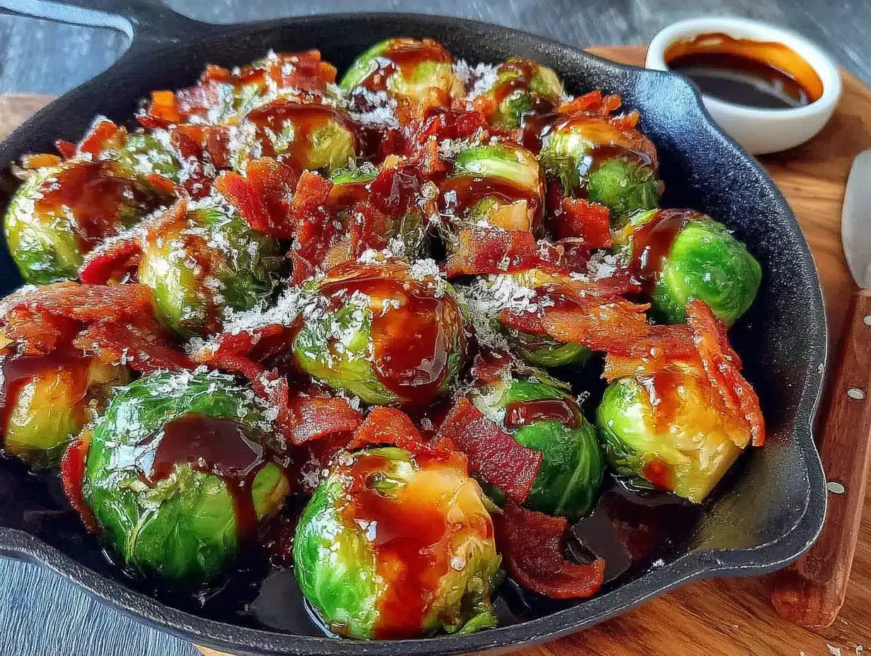 crispy maple bacon brussels sprouts preparation steps