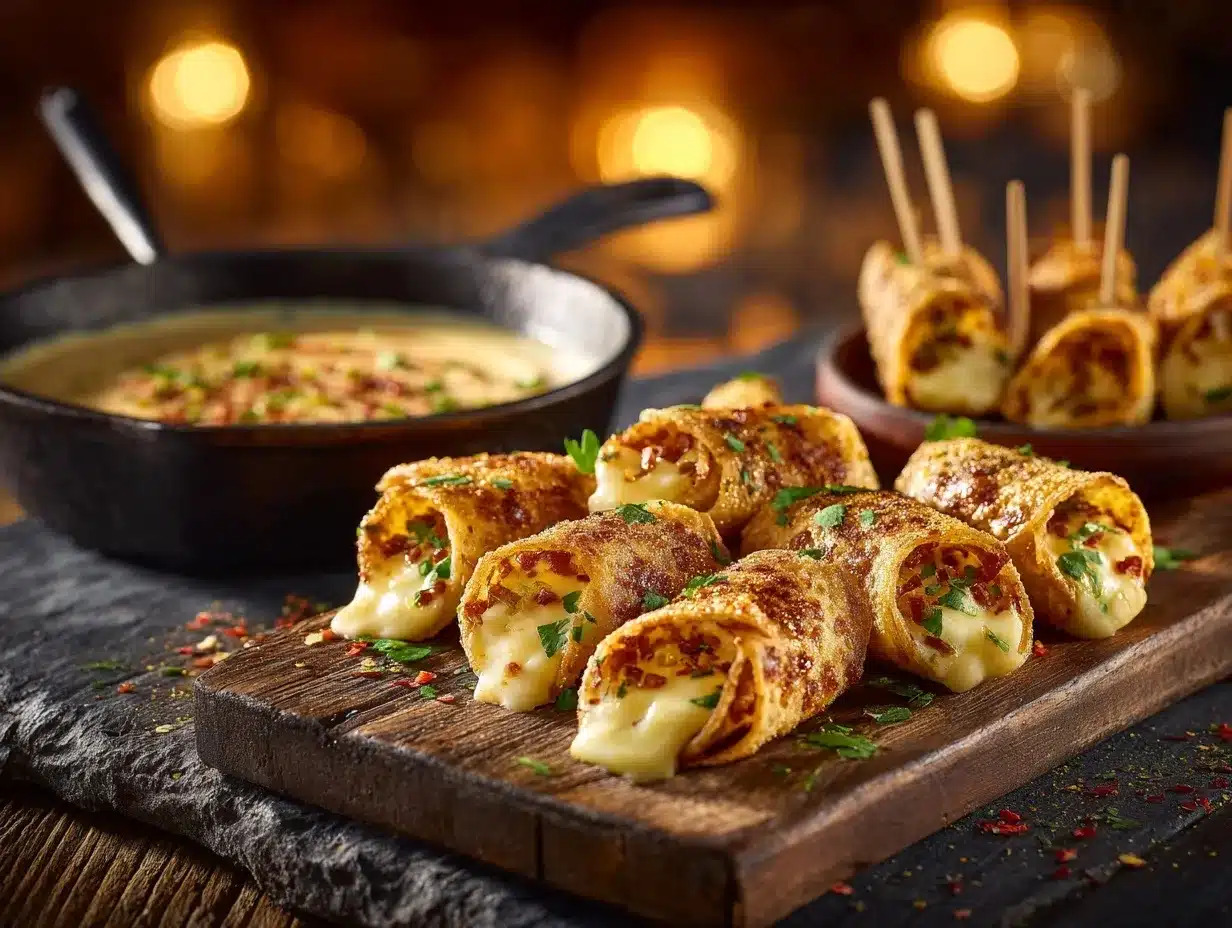 Crispy Super Bowl Queso Chicken Taquito Pops preparation steps
