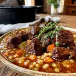 crockpot beef and barley stew - featured image