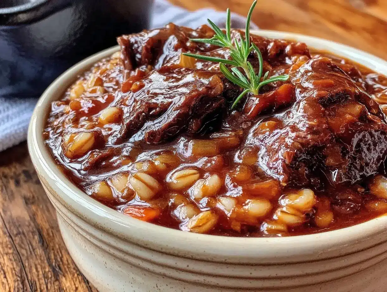 crockpot beef and barley stew preparation steps