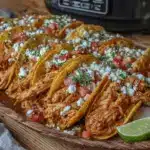 crockpot chicken tacos for a crowd - featured image