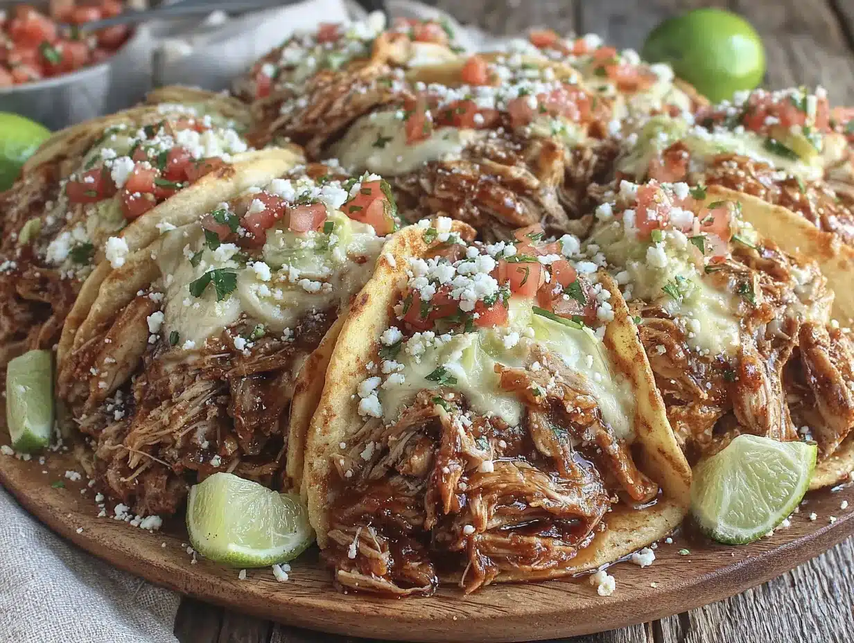 crockpot chicken tacos for a crowd preparation steps