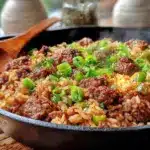 easy cheesy ground beef skillet for a crowd - featured image