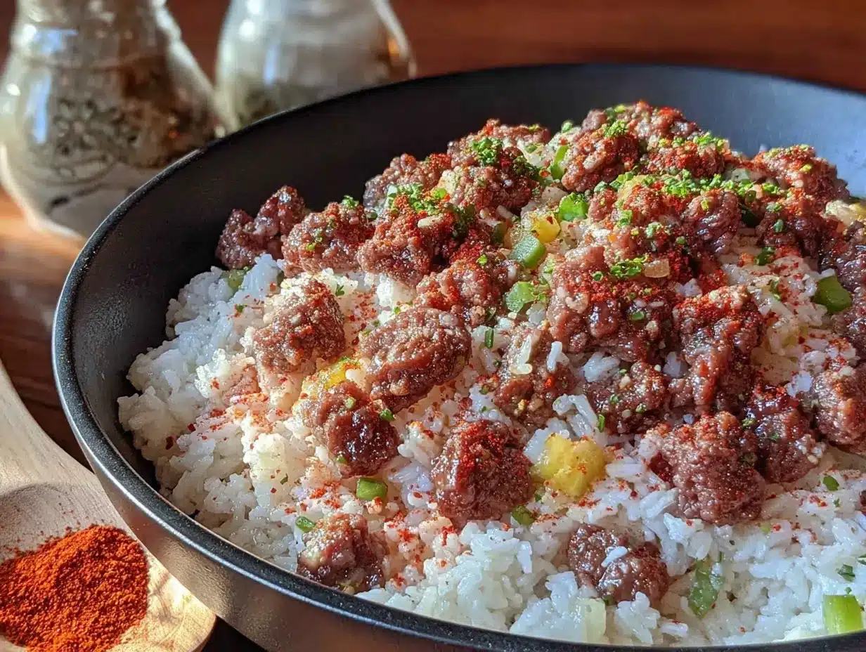easy cheesy ground beef skillet for a crowd preparation steps
