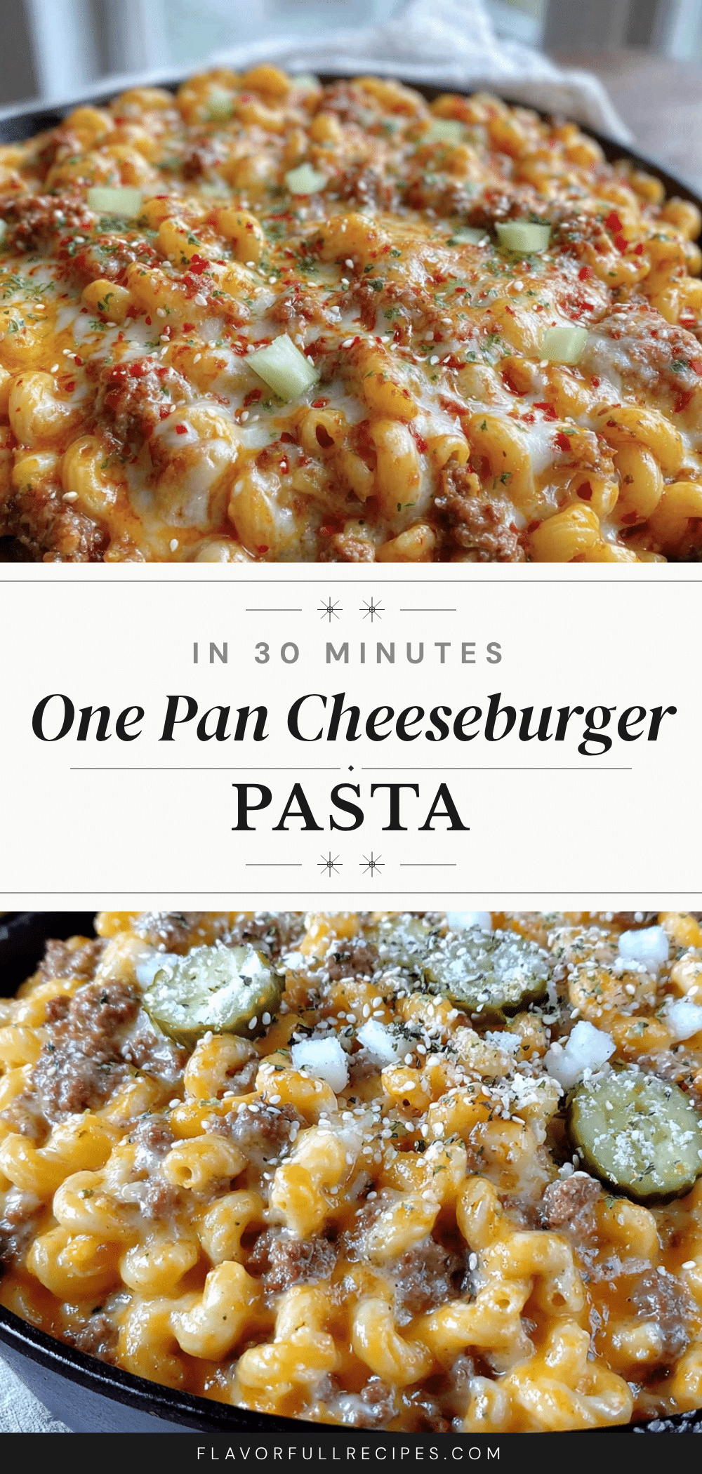 easy one pan cheeseburger pasta recipe