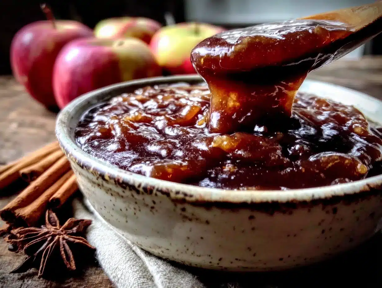 easy slow cooker apple butter no peeling - featured image