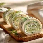 Easy Smashed Cucumber Cream Cheese Sandwich Rolls - featured image