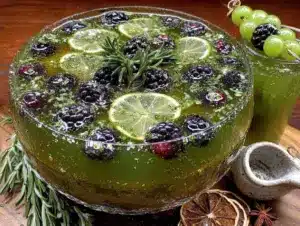 easy spooky green witches brew punch - featured image
