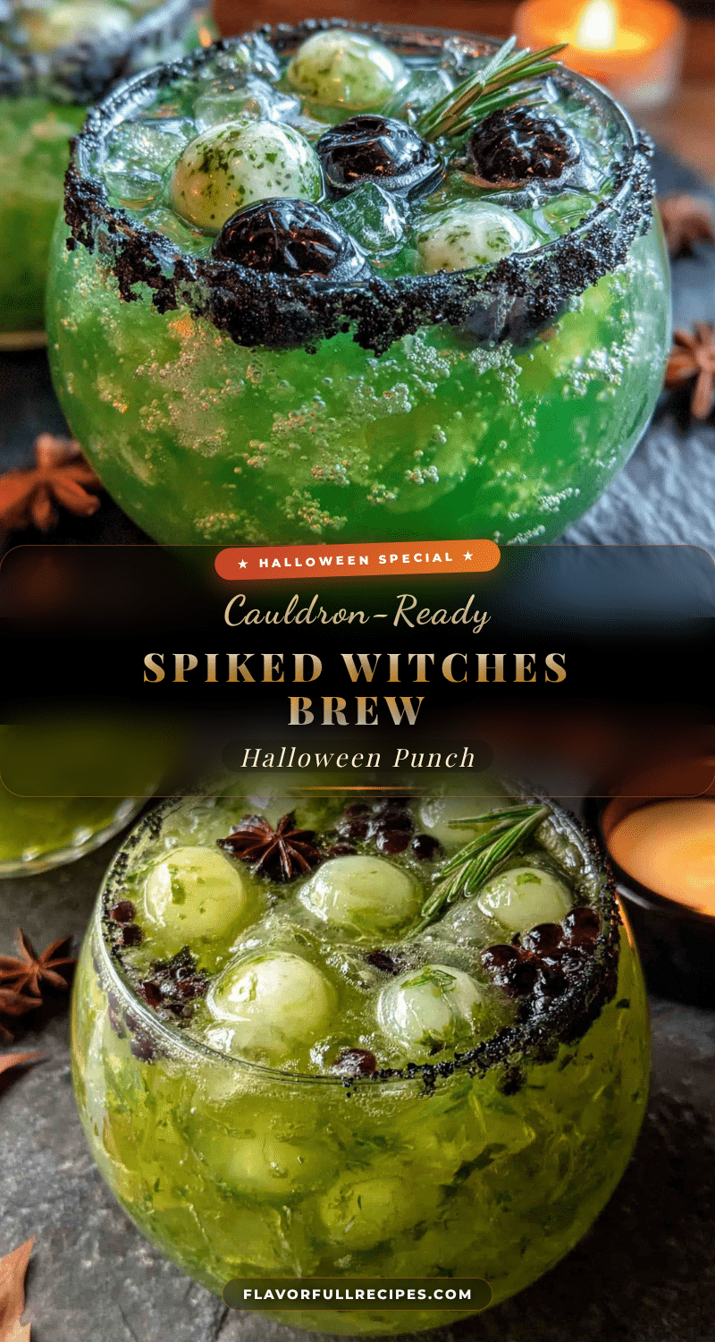 Eerie Spiked Witches Brew Halloween Punch recipe