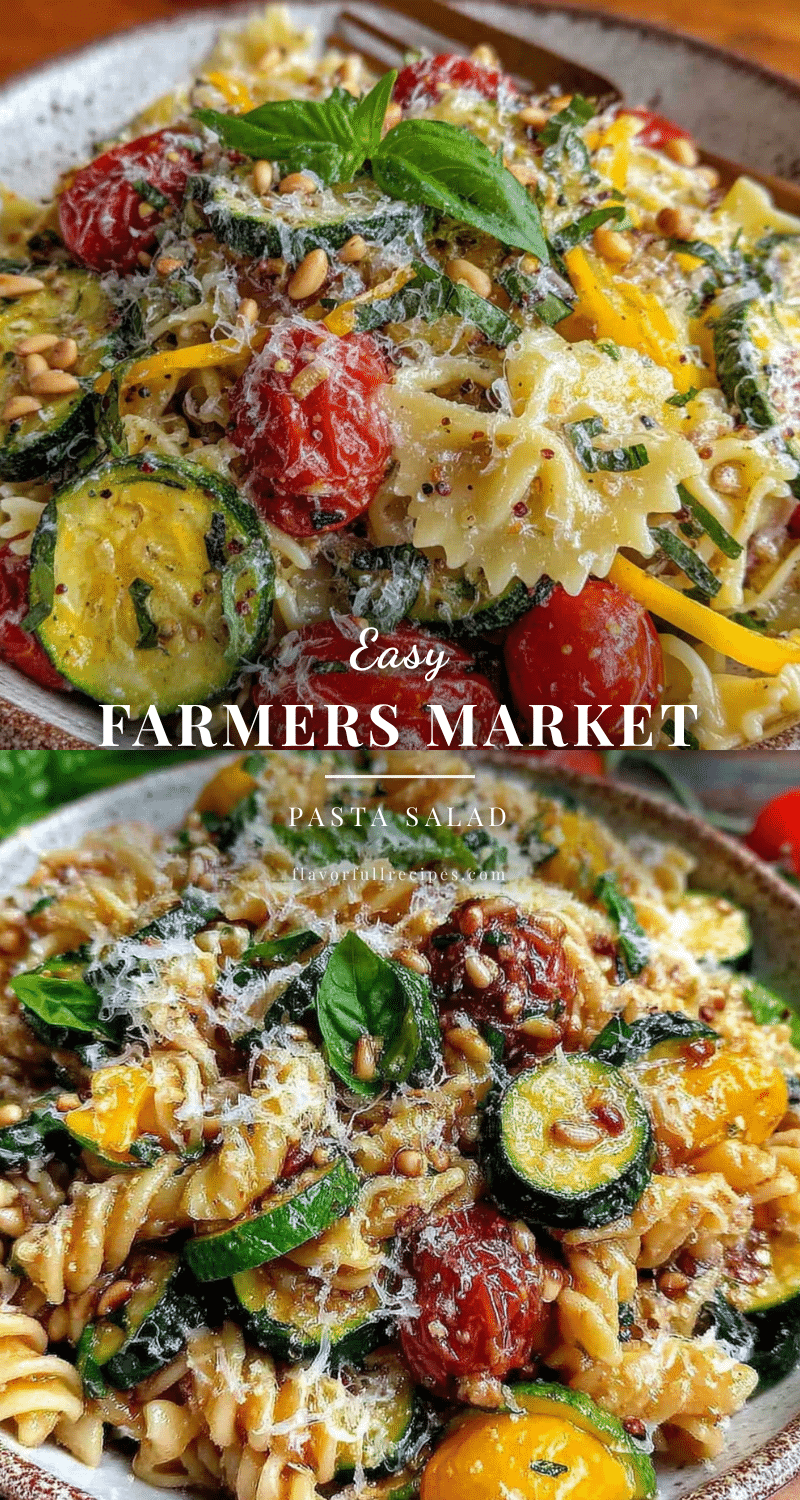farmers market pasta salad with lemon vinaigrette recipe
