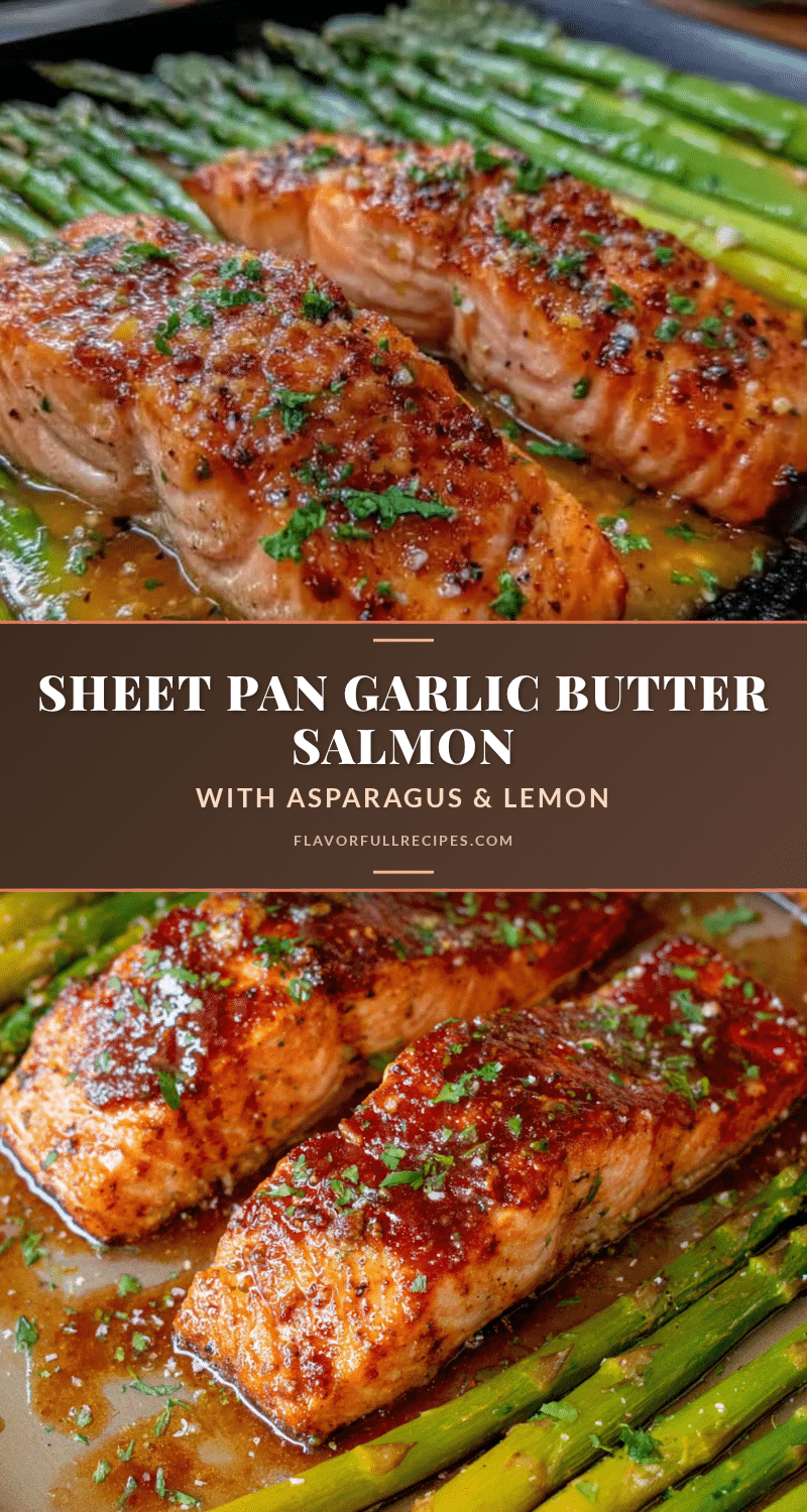 garlic butter salmon and asparagus sheet pan dinner recipe