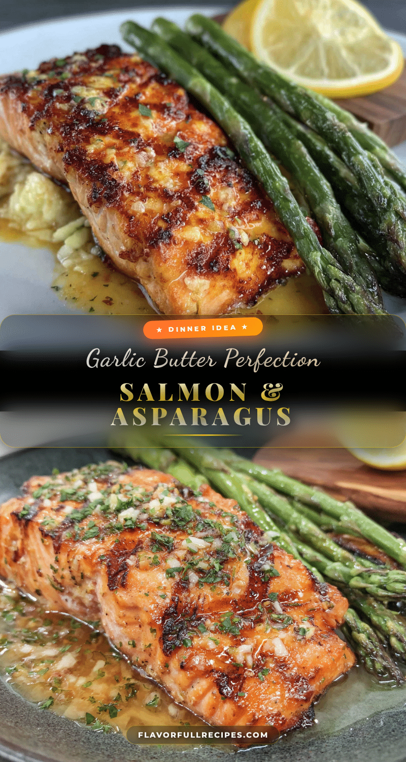 garlic butter salmon with asparagus recipe