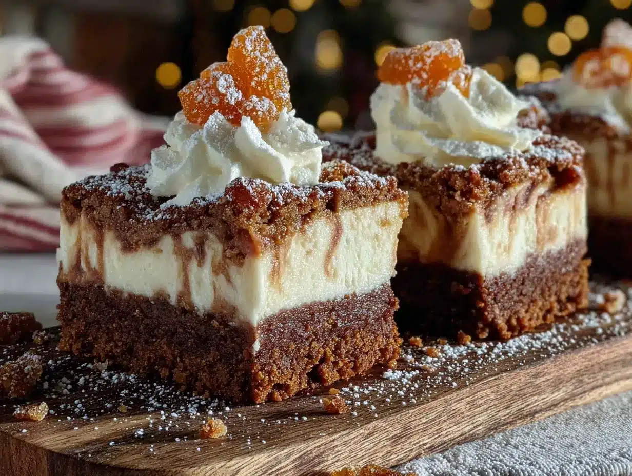 gingerbread cheesecake bars preparation steps
