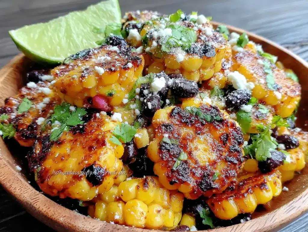 grilled corn black bean tailgate salad - featured image