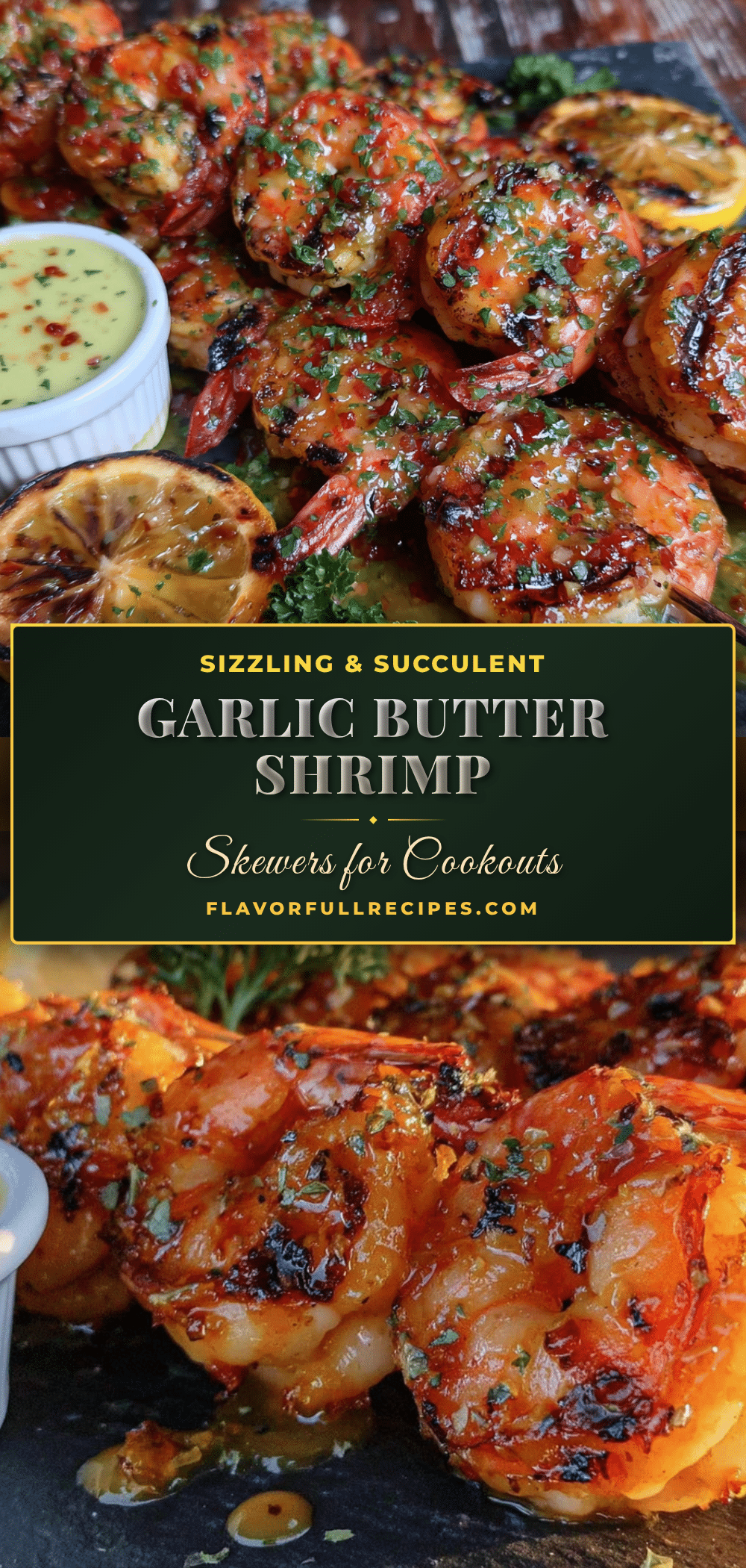 grilled garlic butter shrimp skewers recipe