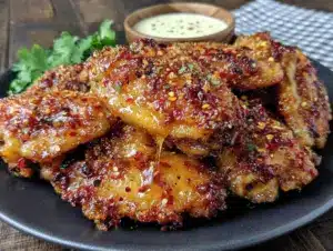 habanero honey glazed chicken wings - featured image