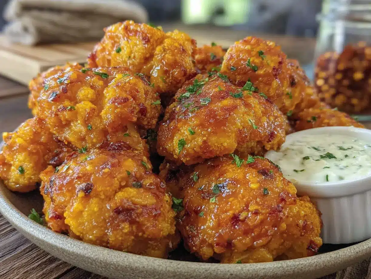 healthy buffalo cauliflower bites preparation steps
