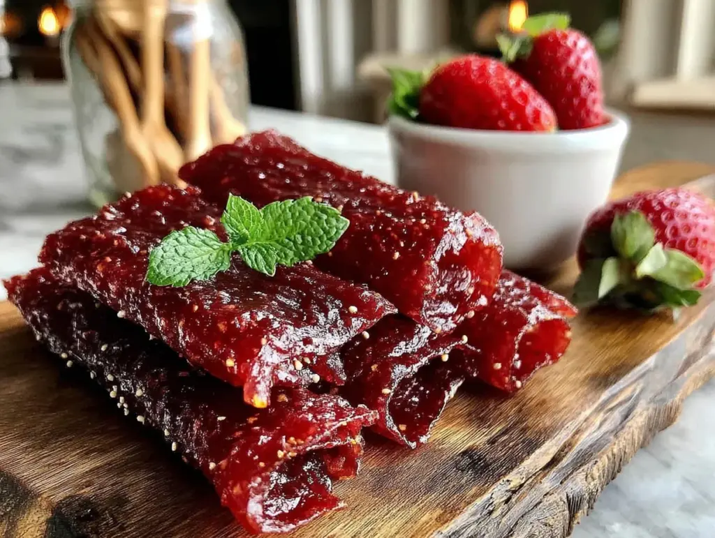 healthy homemade fruit roll-ups with no sugar - featured image