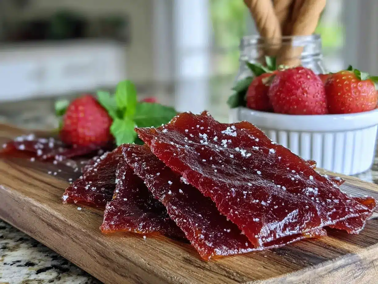 healthy homemade fruit roll-ups with no sugar preparation steps