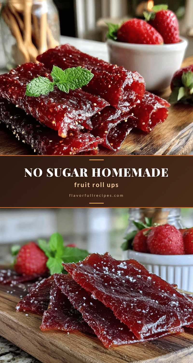 healthy homemade fruit roll-ups with no sugar recipe