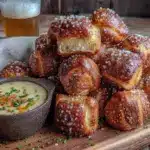 homemade German soft pretzel bites - featured image